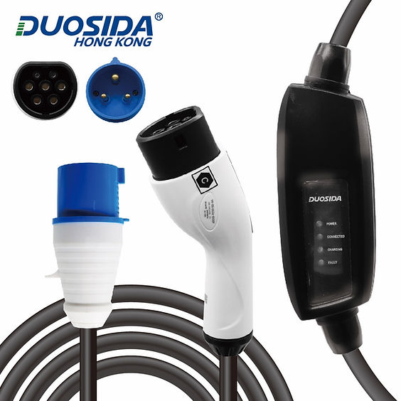 Duosida 16A Type 2 CEE Blue Industrial Plug Portable Charger (5M)