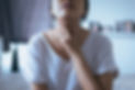 Woman have a sore throat,Female touching