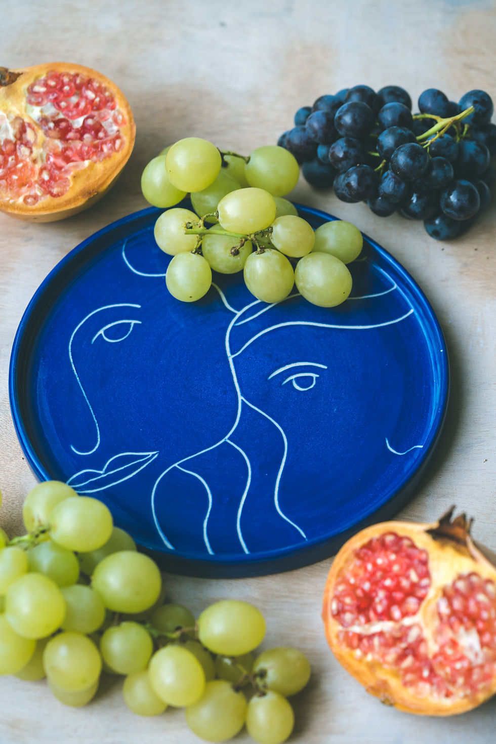 Miniature : Assiette Femmes Bleues