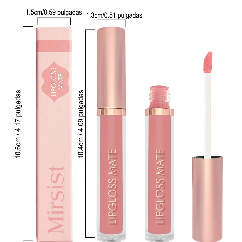 Miniatura: Set de 12 brillos de labios mate en tonos nude