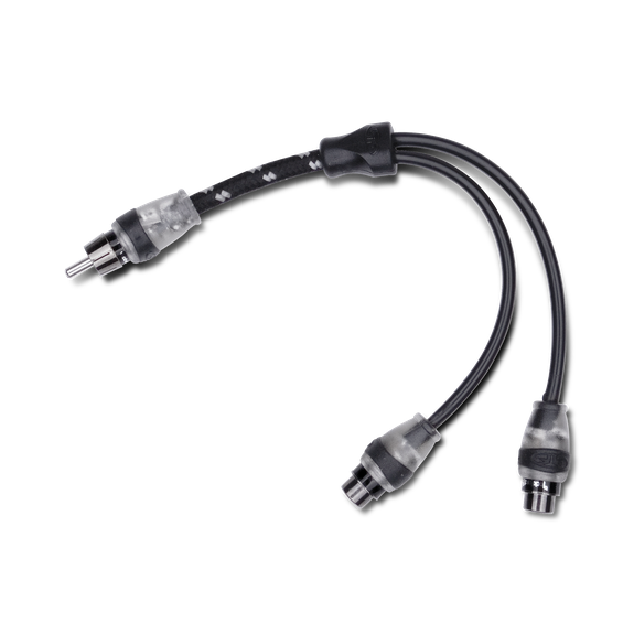 RF RFITY-1M - Rf Premium Rca Y Adapter (1) Male To (2) Female (Pair)