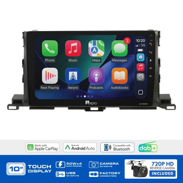 AMDTO37 10" Multimedia receiver to suit Toyota kluger 2014-2019