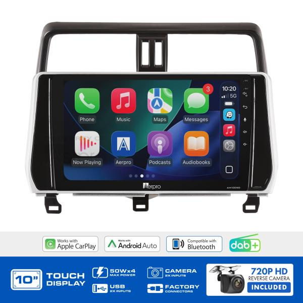 AMDTO22 10" Head unit to suit Toyota prado 2017-2020 gxl only