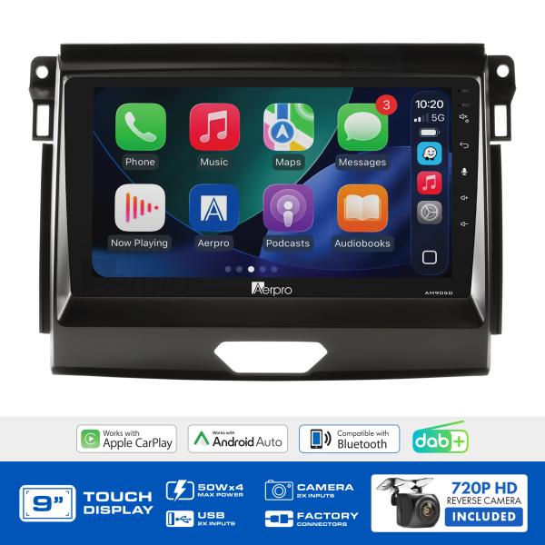 AMDFO4 9" Multimedia receiver to suit Ford ranger 2018-2019