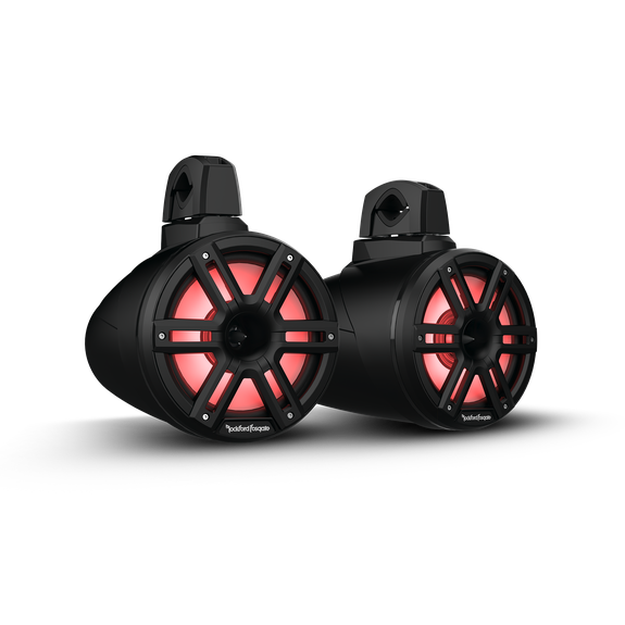 RF M2WL-8HB - Black 8” Wakeboard Towers & Speakers W/ Horn Tweeter 300 Watts...