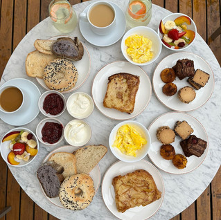 Desayuno en la terraza