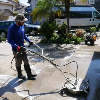 Residential solar panel cleaning in San Diego County by Nomadic Home Services, safely removing debris to maximize home energy savings.