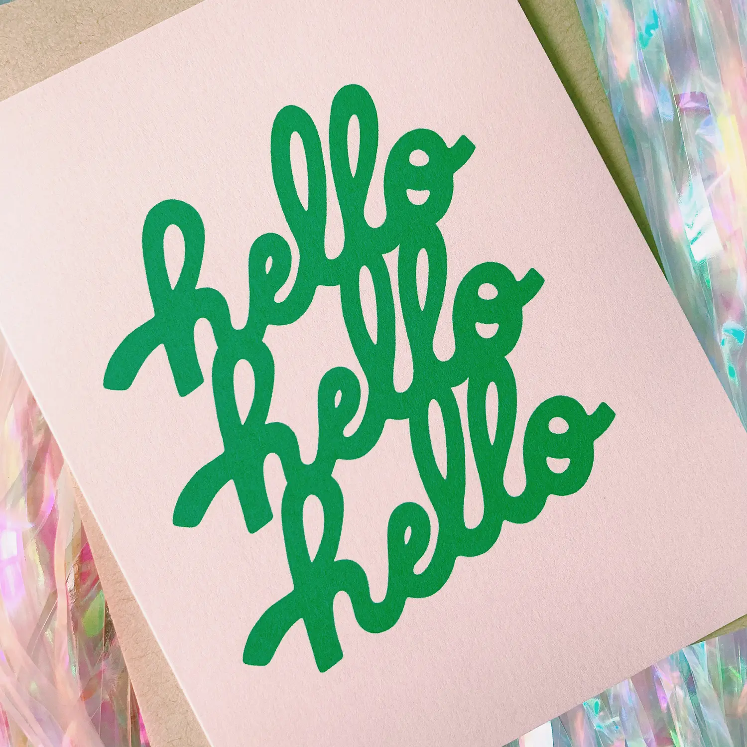 Hello, Hello, Hello Greeting Card
