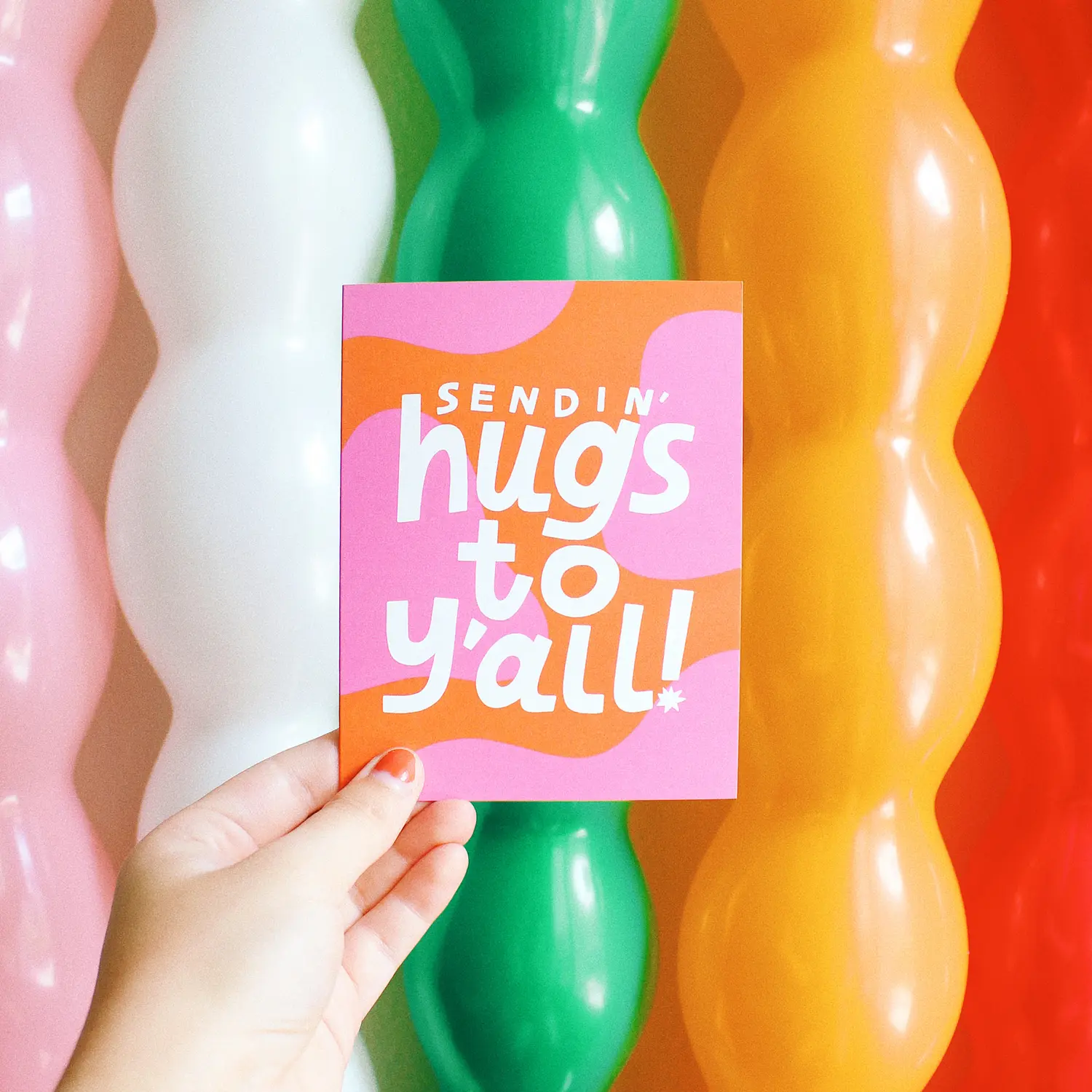 Sending Hugs to Y'all Greeting Card