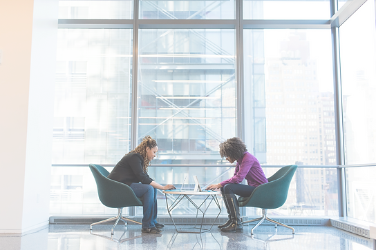 two women sits of padded chairs while using laptop computers_edited.png