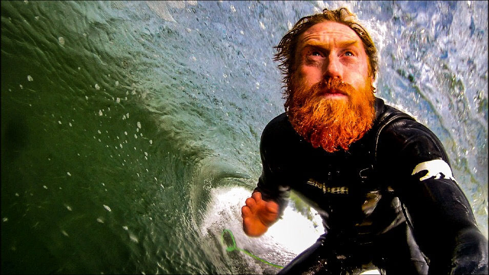 Al Mennie surfer, surfing ireland, portabllintrae, surfing northern ireland, irish surfer, irish man with beard