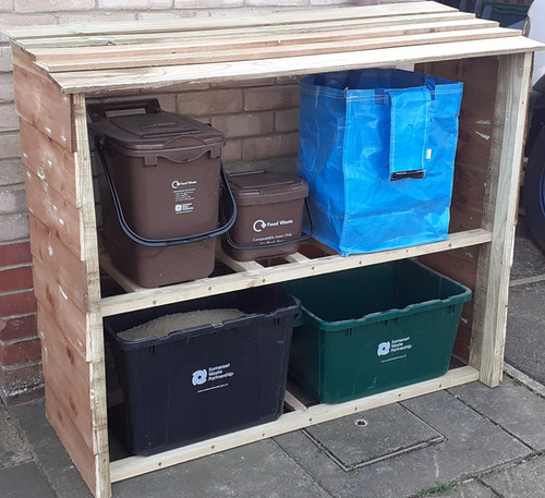Wide 2 x 2 (4 Box/Bag) Recycling Store | Hide My Bin
