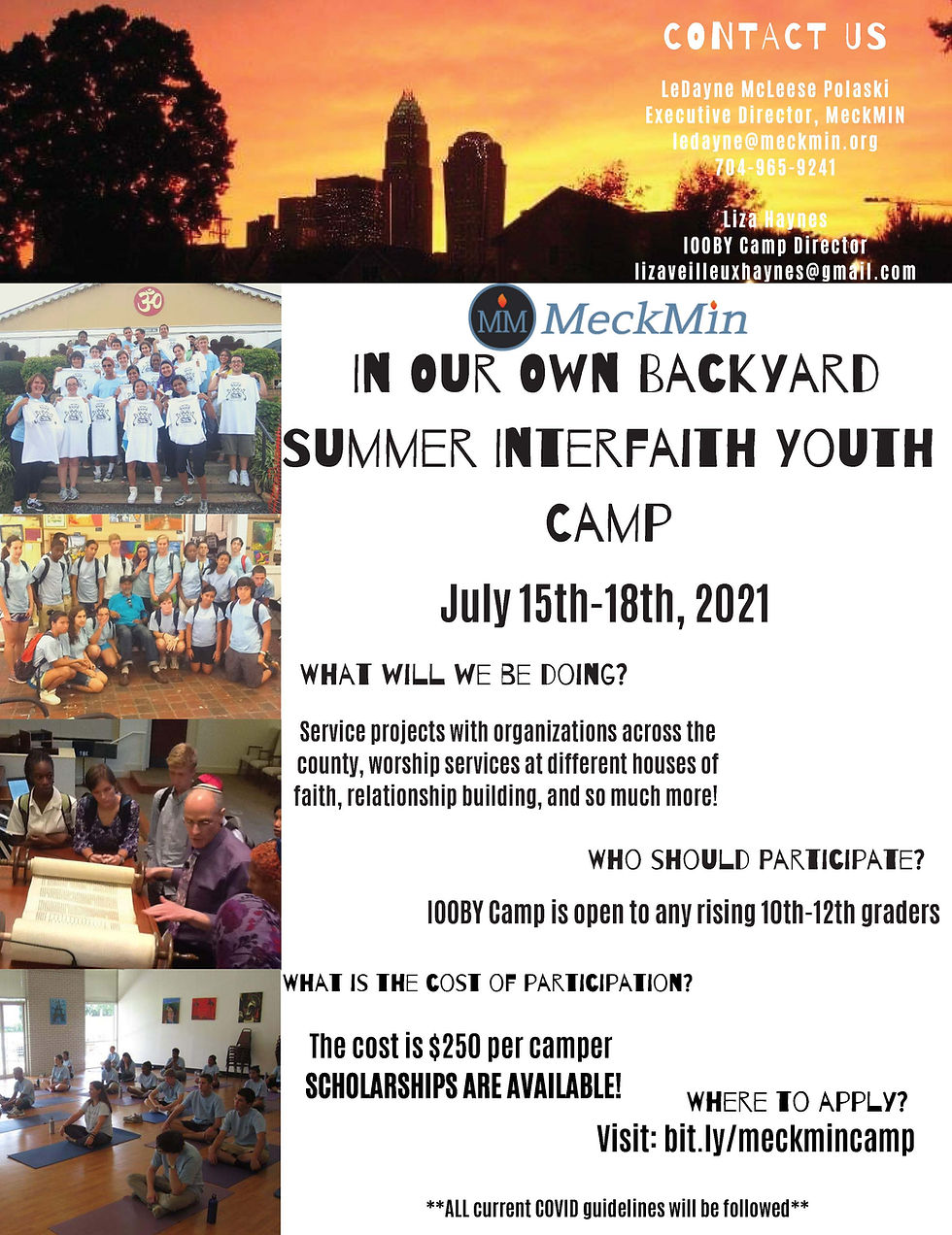 Interfaith Summer Camp, In Our Own Backyard, MeckMIN, Charlotte, NC