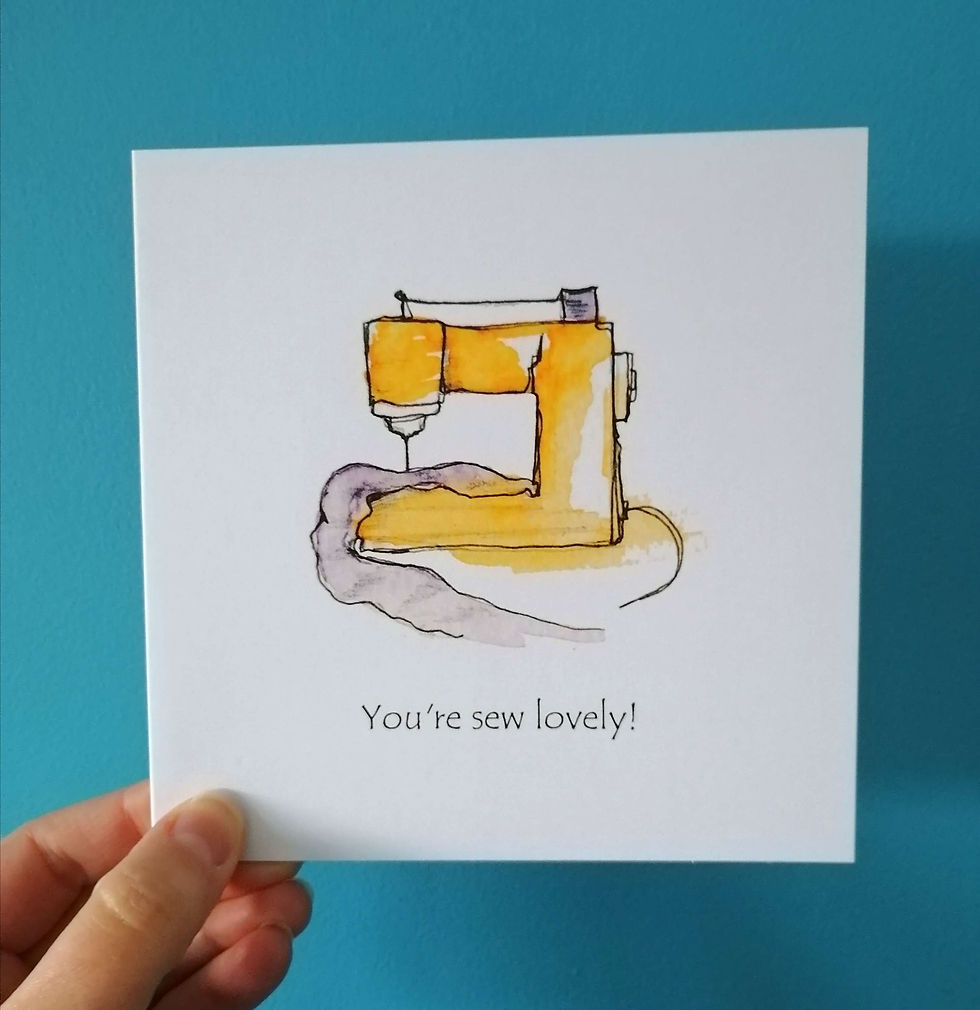 Sewing Machine Card or Print