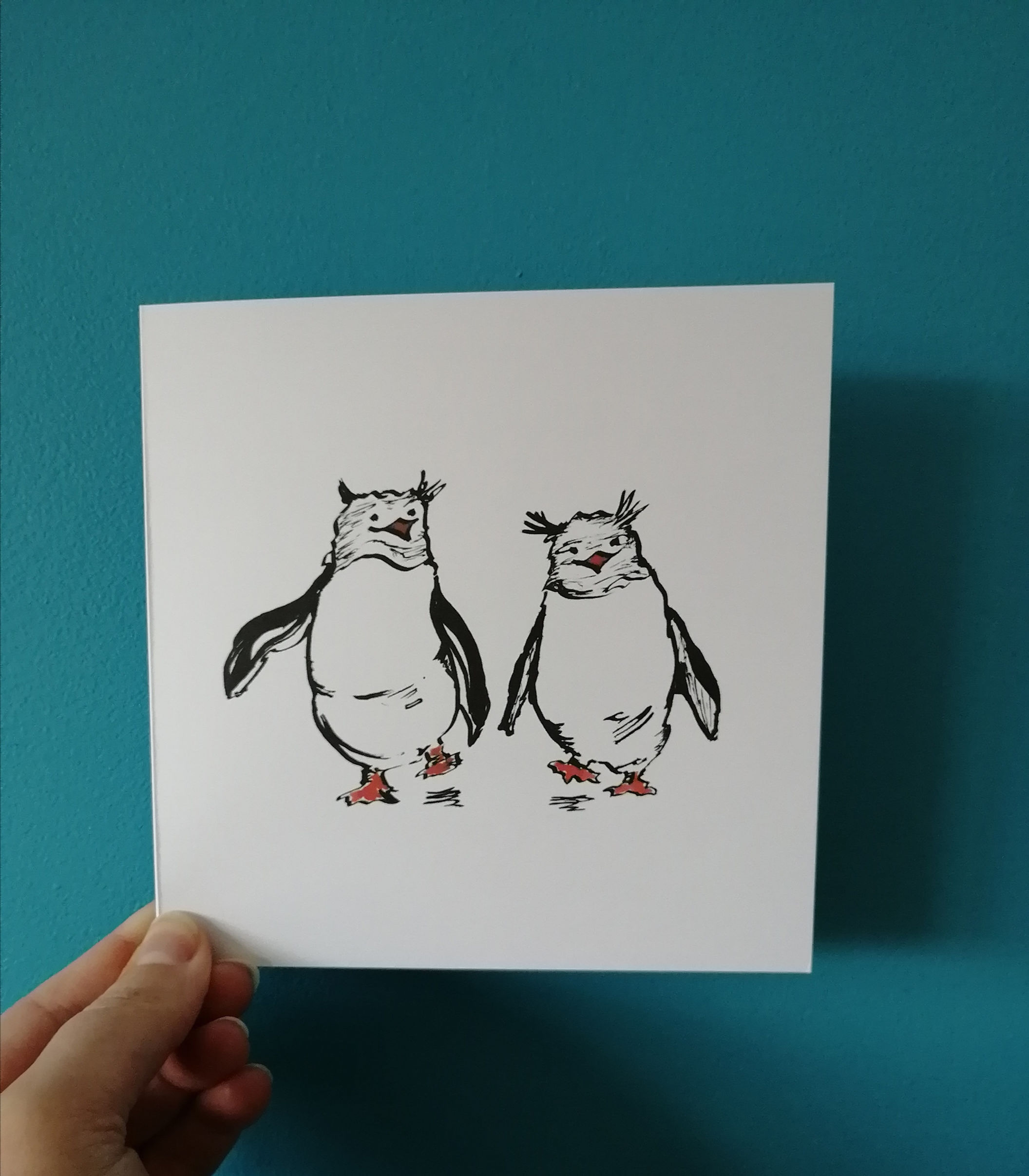 Penguins Together Card