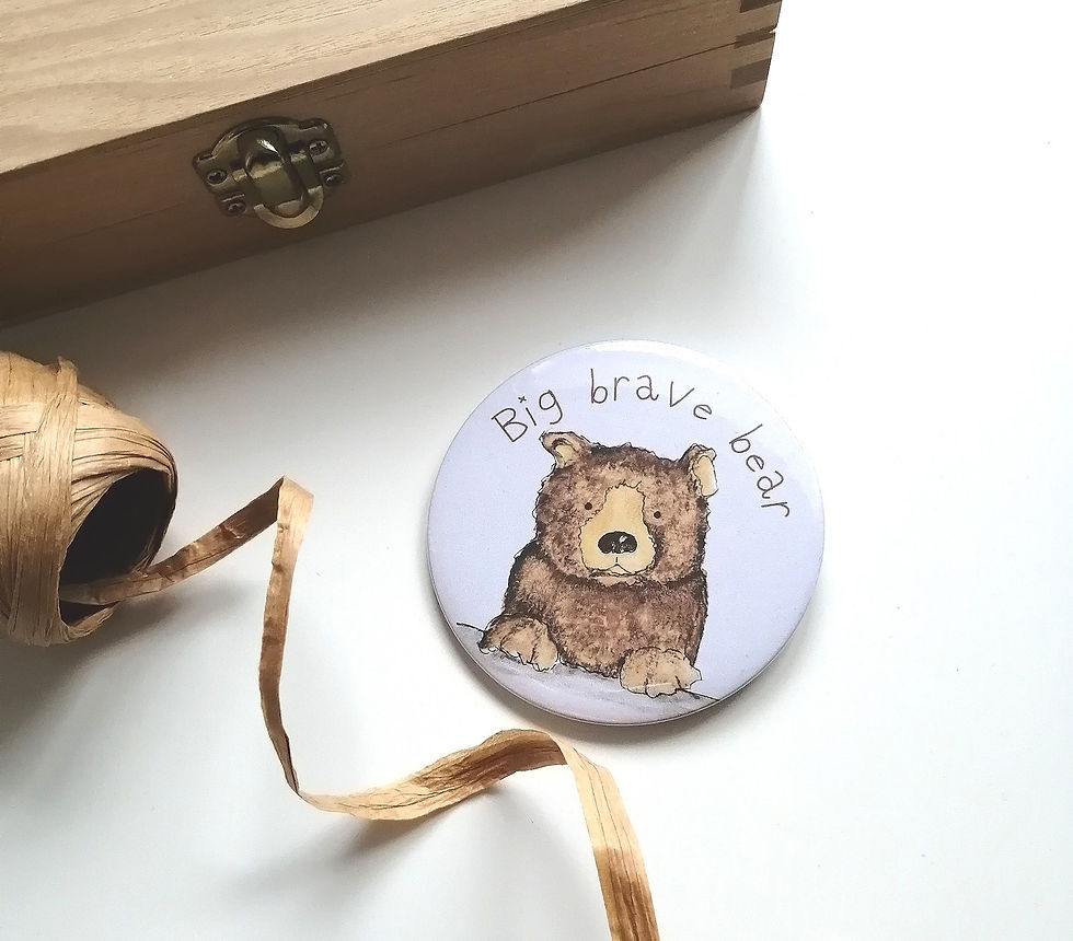 Big Brave Bear Badge