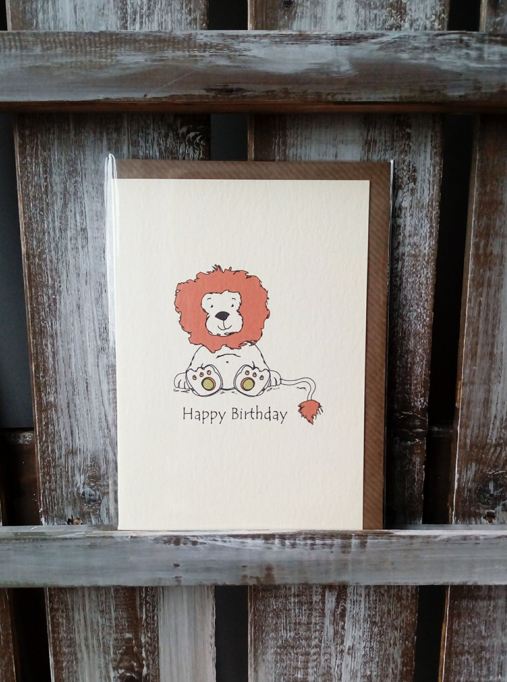 Lion Happy Birthday card