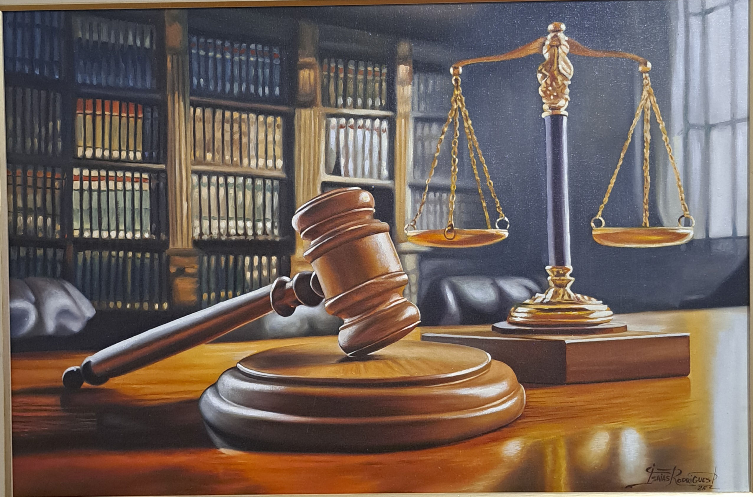 Pintura em tela Símbolos da justiça