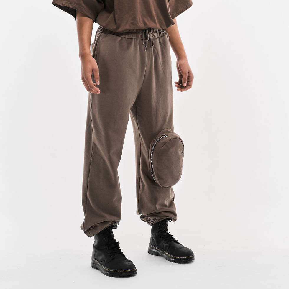 Thumbnail: [WORLDWIDE BLANK] BROWN JOGGERS