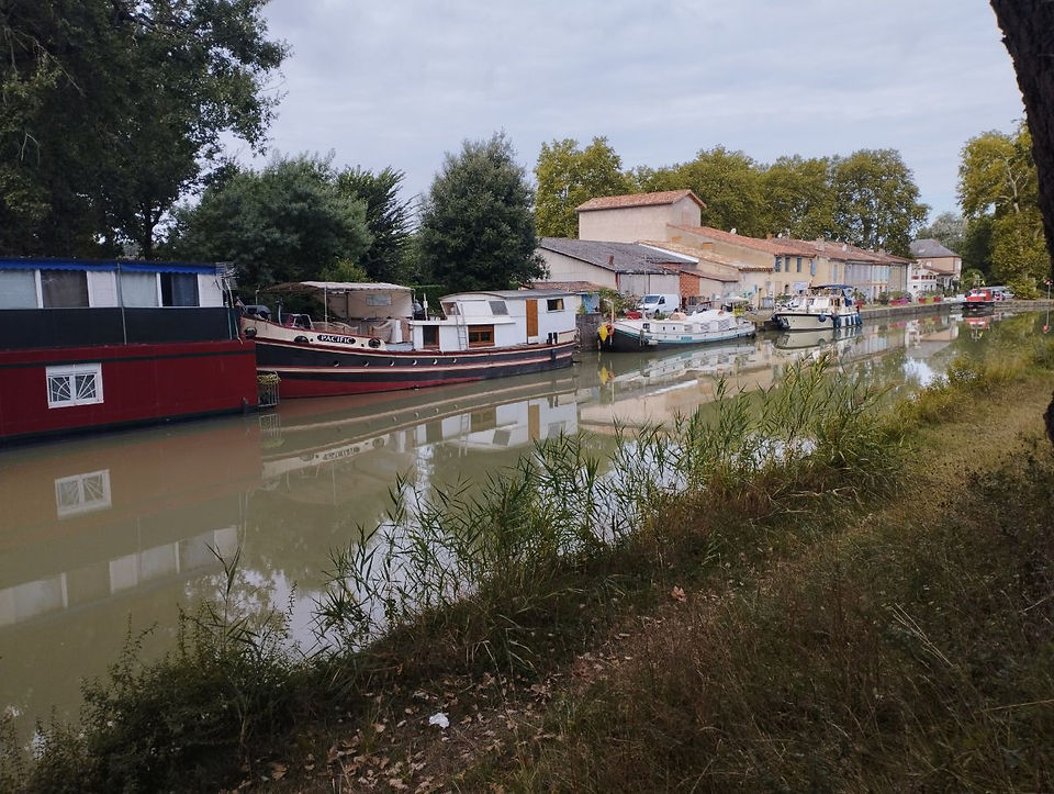Chemin le long du Canal du Midi en France