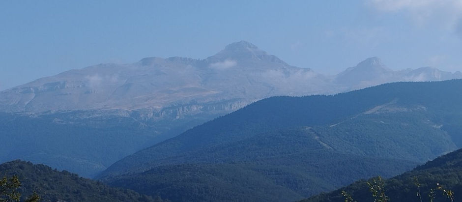 Paysage de montagne entre Canfranc et Jaca en Espagne