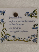 Citation "Je vous souhaite de felurir votre jardin intérieur au lieu d'attendre que qulqu'un vous apporte des fleurs"