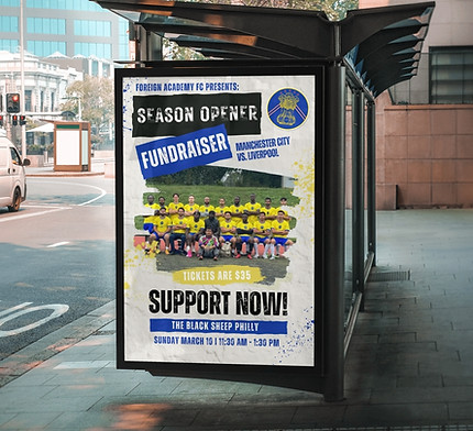 A mockup of the flyer for the FAFC season opener fundraiser