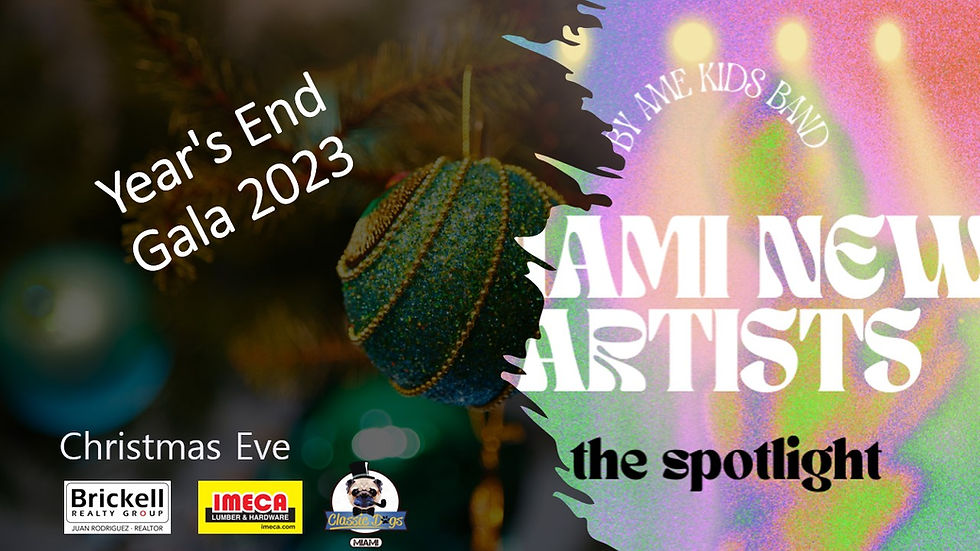 Miami new artists in the spotlight. December 23.