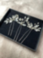 Thumbnail: Silver Rhinestone Hair Pins - Set Of 3