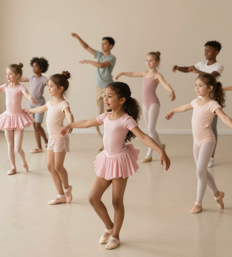 Young children learning in a dance class
