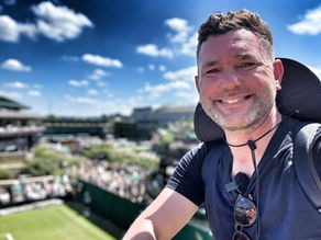 l Tom at Wimbledon with views over the Championships grounds in London