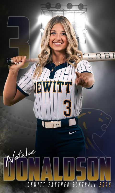 DeWitt High School softball senior banner by Michigan team sports photographer Alexander Martin Imagery