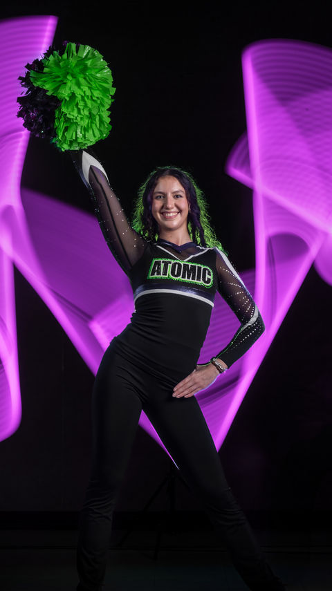 Creative sports photographer Alexander Martin using fire, smoke, and water to create stunning sports portraits in Okemos Mi.