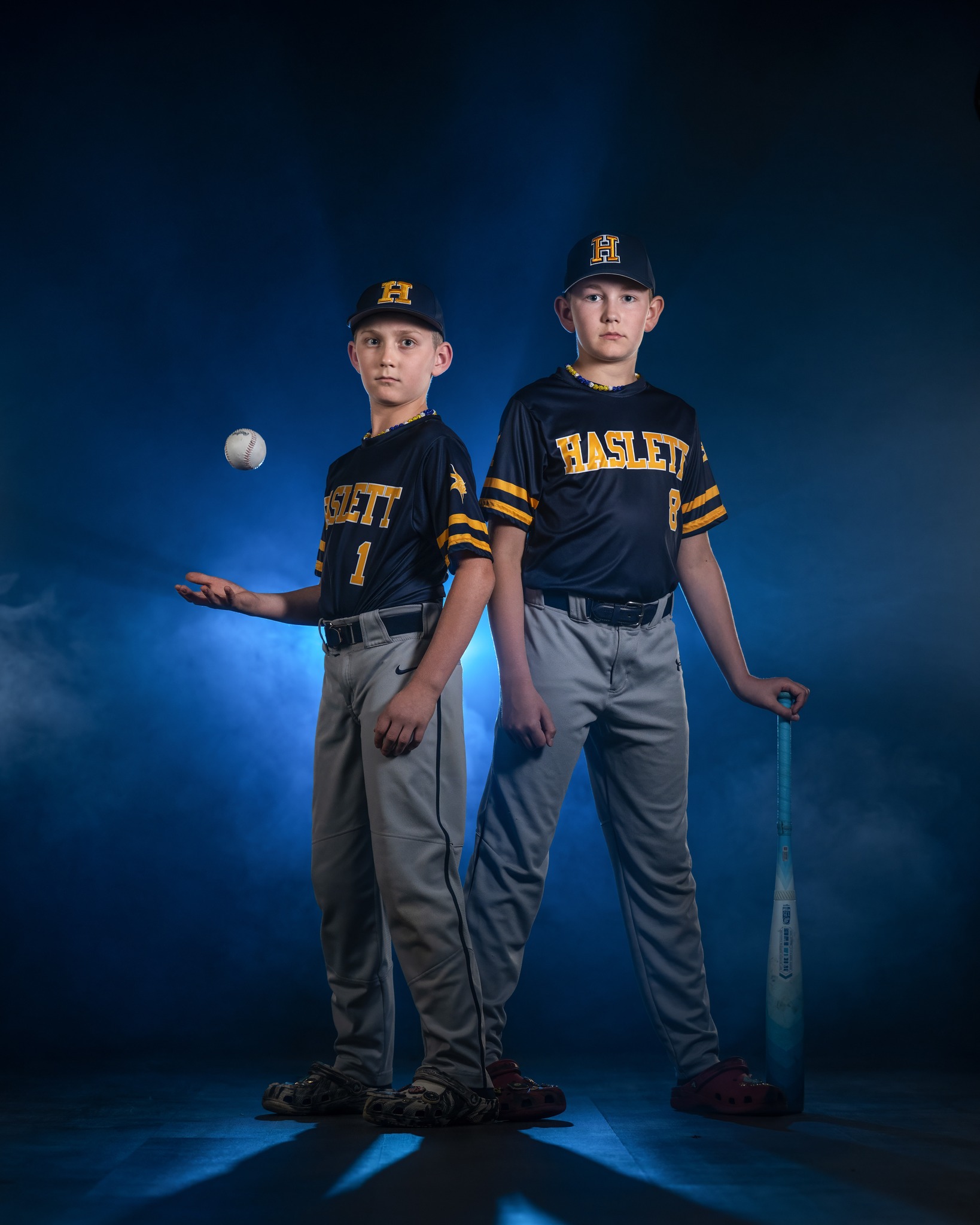 Haslett Viking brothers in the Alexander Martin studio 