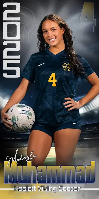 Haslett soccer senior banner by Michigan team sports photographer Alexander Martin Imagery