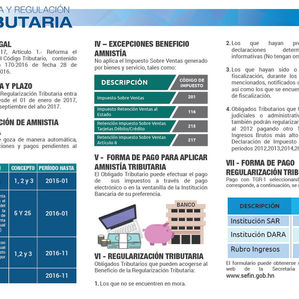 Amnistía y Regulación Tributaria Aduanera.