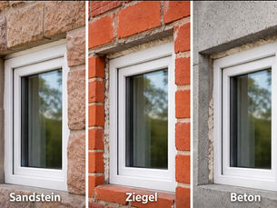 ensteranschluss in Sandstein, Ziegel und Beton – drei Wandtypen im Vergleich, Pfalz