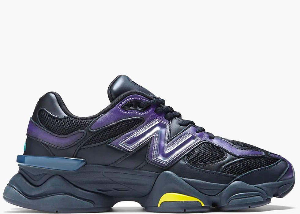 New Balance 9060 Mowalola Burglarwear Black Purple Yellow Women’s