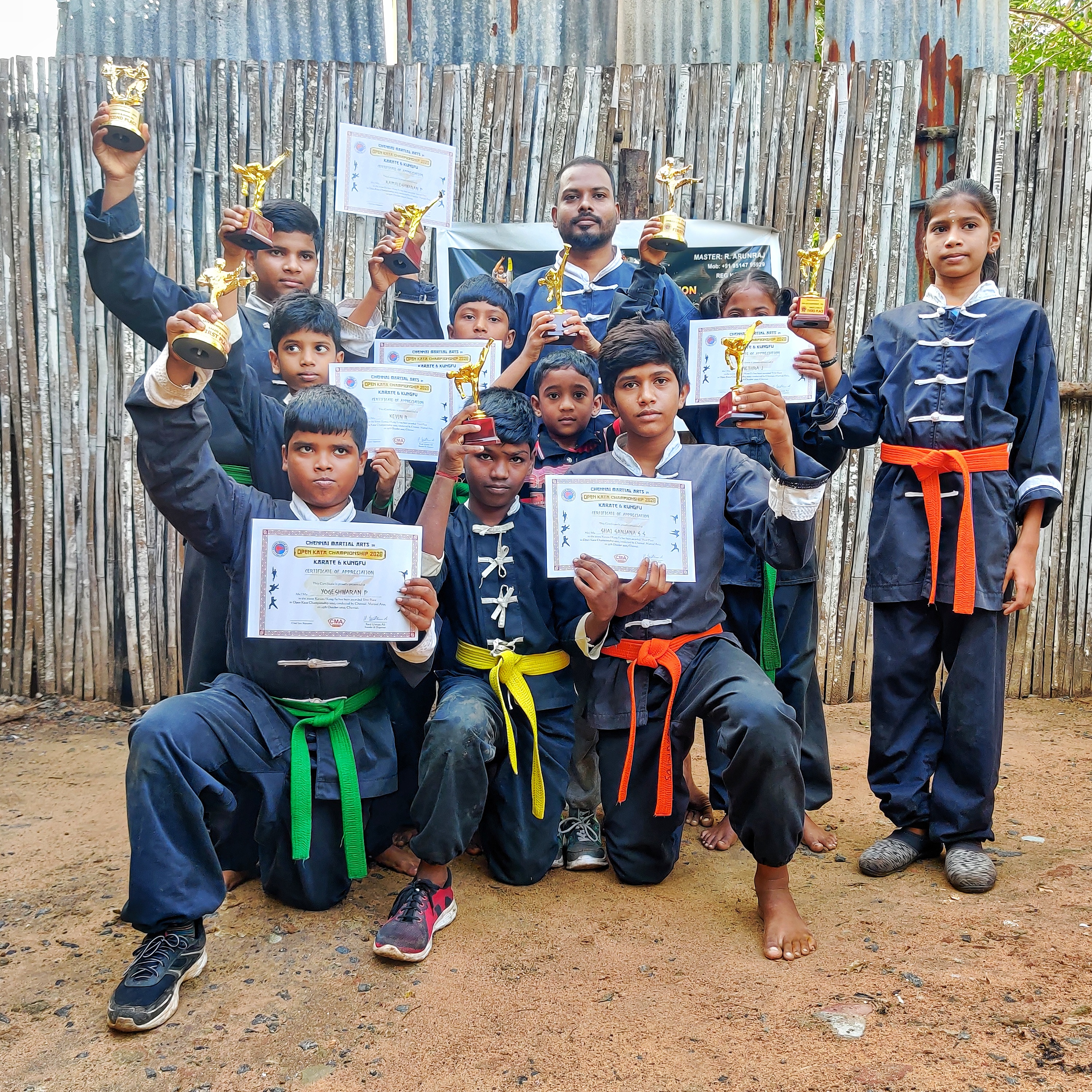 Master Arunraj With Students