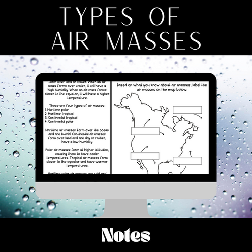 Types of Air Masses Notes Jurassic Jones