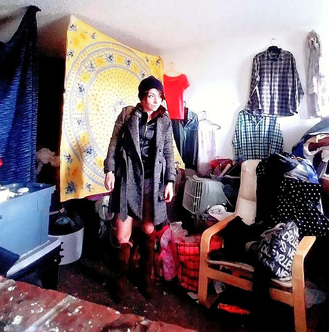 I hung up fabrics in all the places, but there was a draft I never was able to be rid of. This is the new hub of the apartment, due to the fire place's location and ithe coveted heat that it elicited when given what had to be gave.
