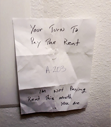 Nazi note on the door for me, Tess Fauver, in Des Moines, WA
