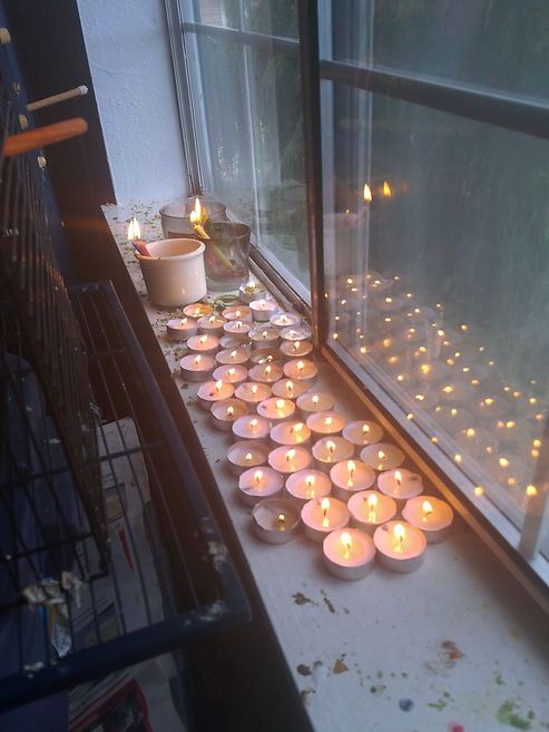 Tealights for parrots Kent WA Tess Pepper Desi Conures power shut off