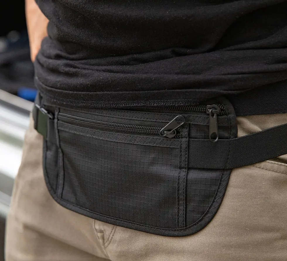 Thumbnail: Person Wearing Money Belt Fanny Pack