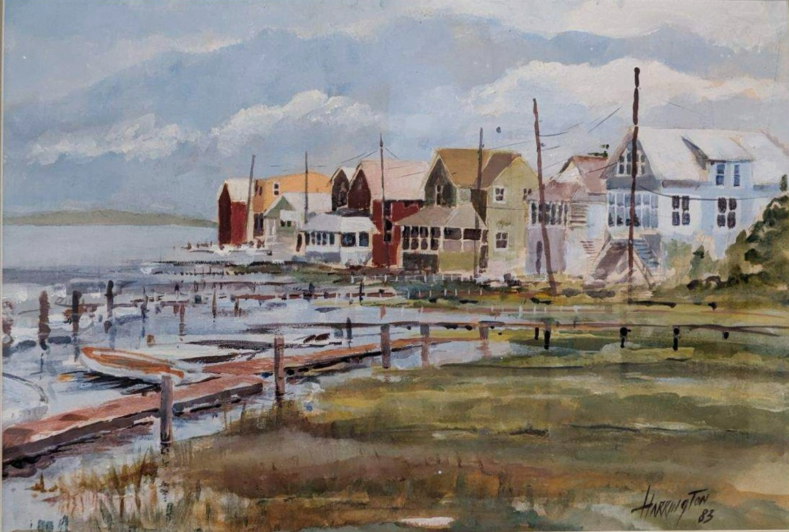 Waterside homes and docks, Harrington '83