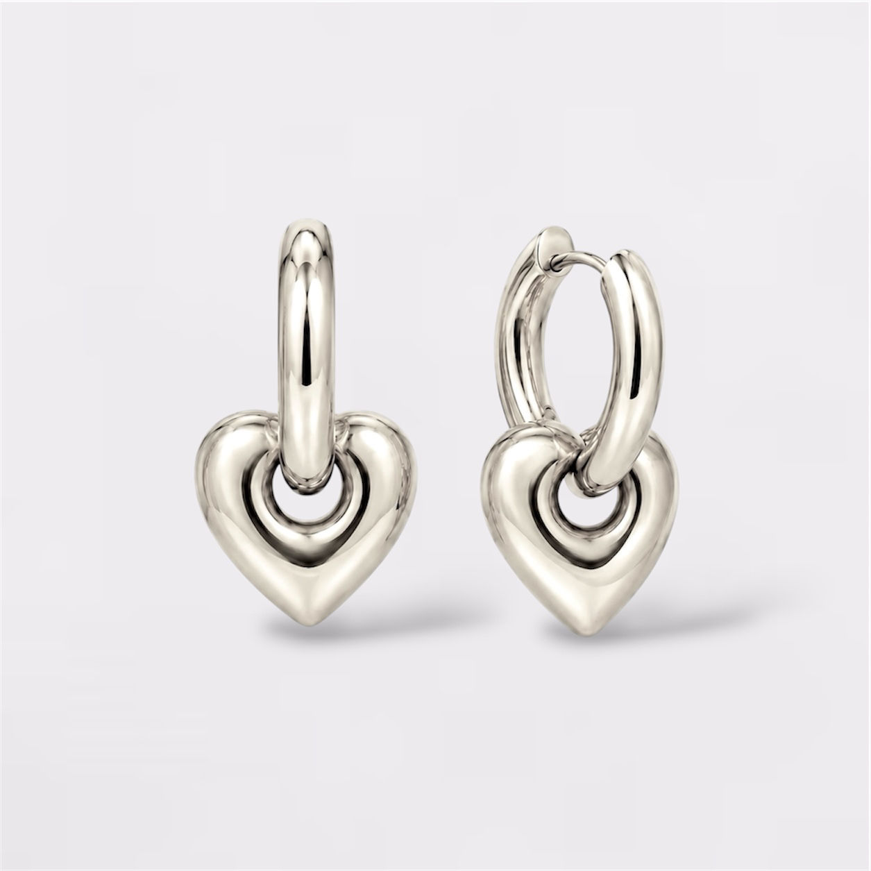 Harmony Heart Earrings Silver
