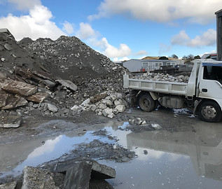 concrete recycling, concrete removal, digger work