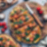 Pizza de cous cous y espinaca