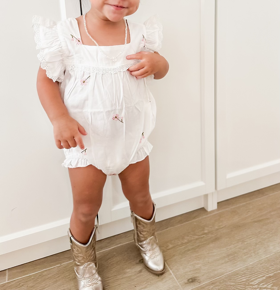 Thumbnail: Daisy Lace Romper - White