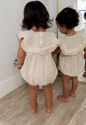 N*a様 Liilu Romper Smocked Striped 24m Amazon.com: Lenjindjer Infant Baby Girl Smocked Outfit